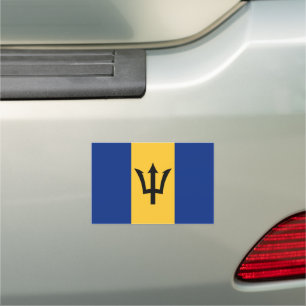 Barbados Flag Car Magnet