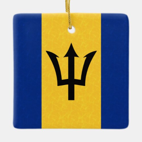 Barbados Flag Ceramic Ornament