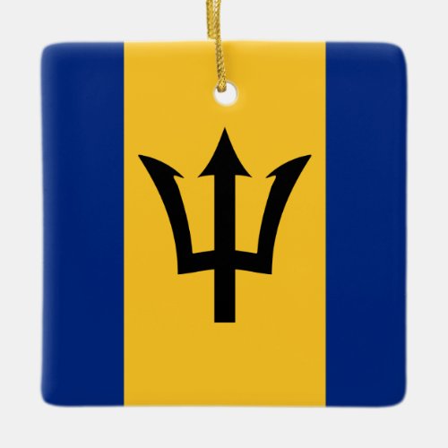 Barbados Flag Ceramic Ornament