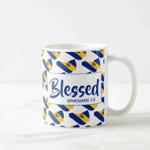 BARBADOS Flag Christian Scripture BLESSED Coffee Mug