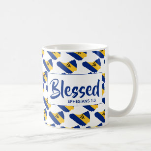BARBADOS Flag   Christian Scripture   BLESSED Coffee Mug