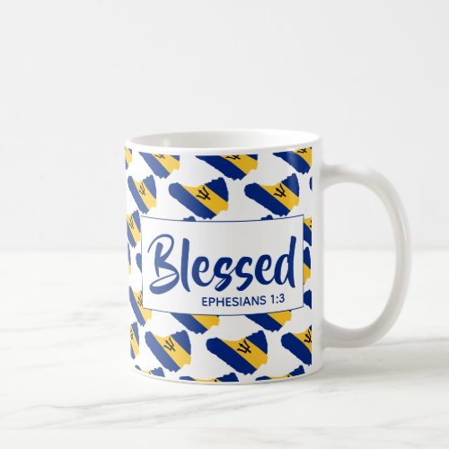 BARBADOS Flag  Christian Scripture  BLESSED Coffee Mug