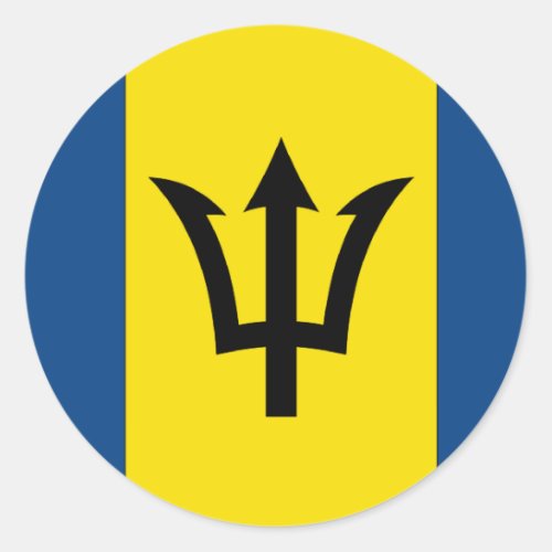 Barbados Flag Classic Round Sticker