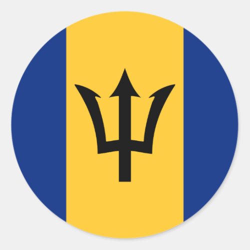 Barbados Flag Classic Round Sticker