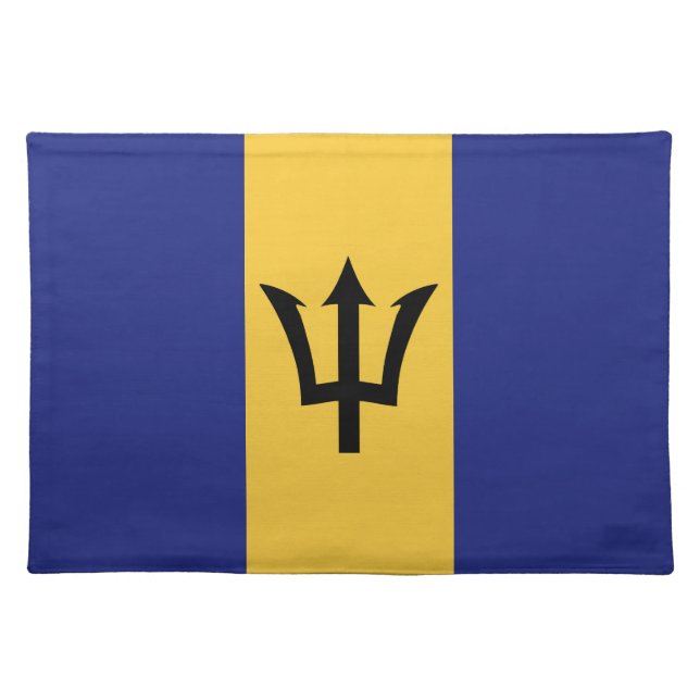 Barbados flag cloth placemat (Front)