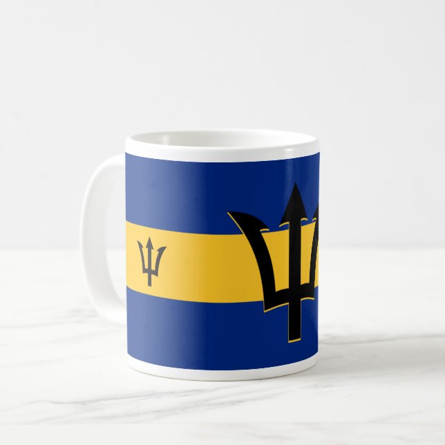 Barbados Flag Coffee Mug (Front Left)