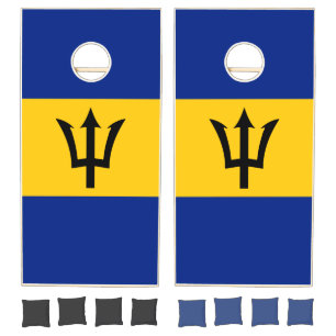 Barbados  Flag Cornhole Set