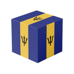 Barbados flag cube