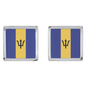 Barbados flag cufflinks