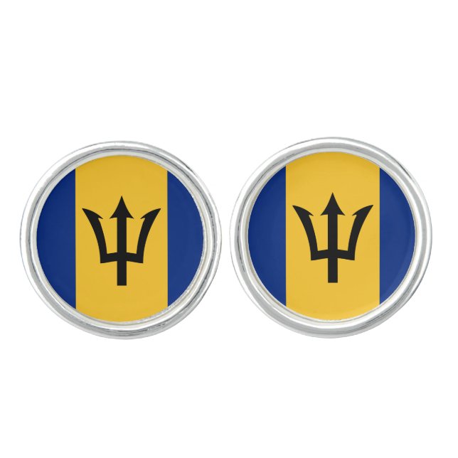 Barbados Flag Cufflinks (Front)