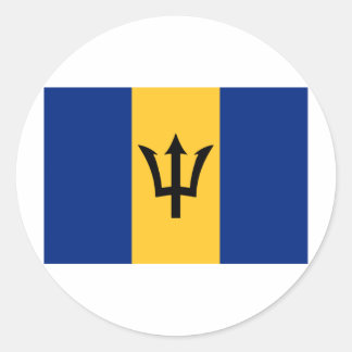 Barbados Flag Design Classic Round Sticker
