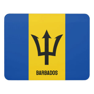 Barbados Flag Door Sign