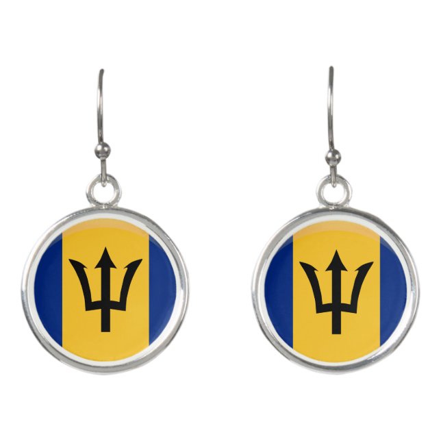 Barbados  Flag    Earrings (Front)