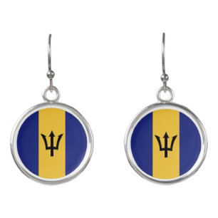 Barbados flag earrings