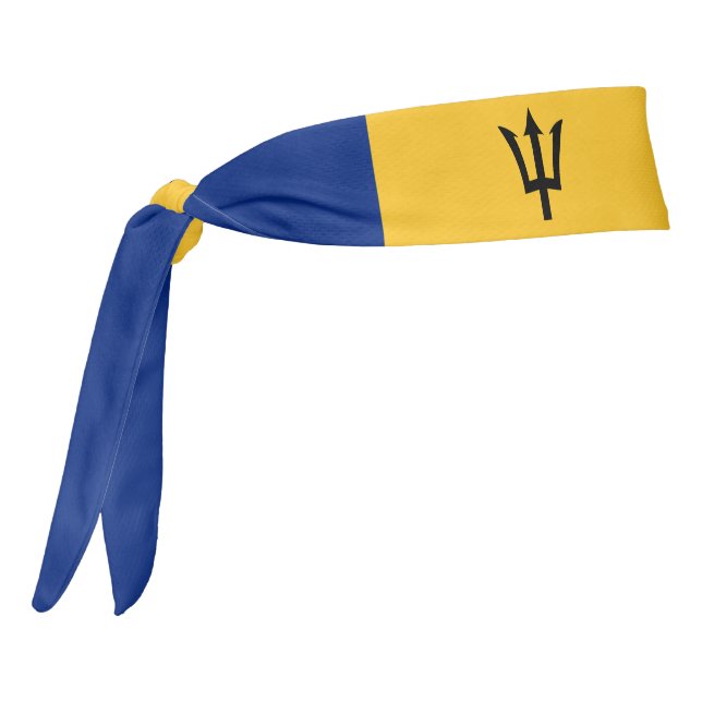 Barbados Flag Elegant Patriotic Tie Headband (Rotate 270)