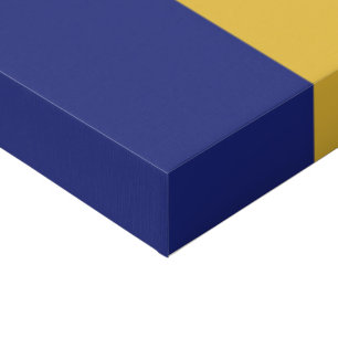 Barbados flag faux canvas print