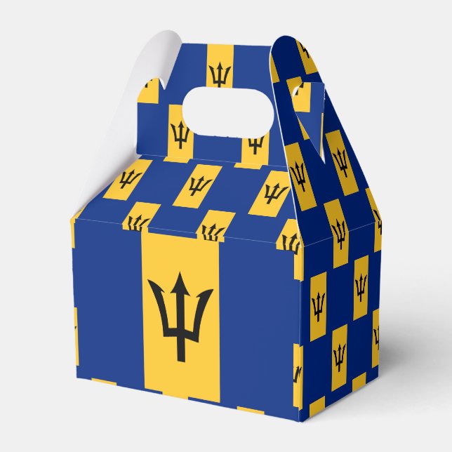Barbados Flag Favor Boxes (Back Side)
