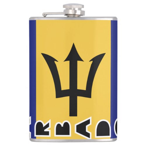 Barbados Flag  Flask