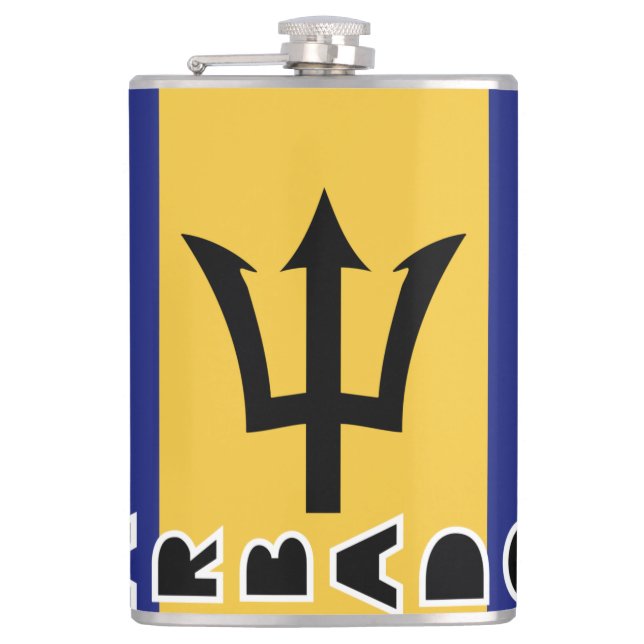 Barbados Flag  Flask (Front)