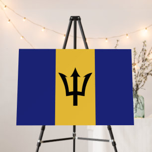 Barbados flag foam board
