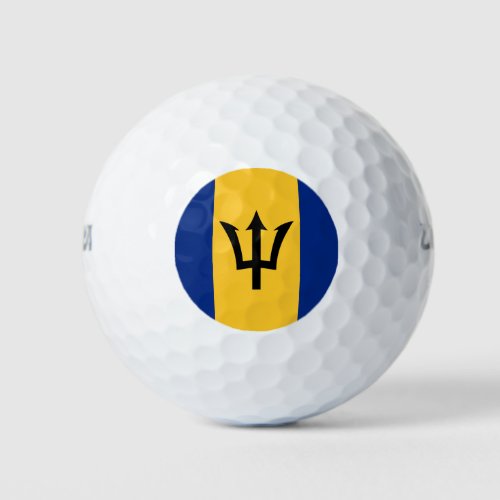 Barbados flag golf balls