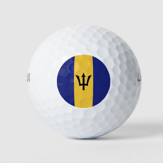 Barbados flag golf balls (Front)