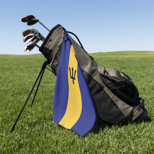 Barbados flag golf towel (Green)