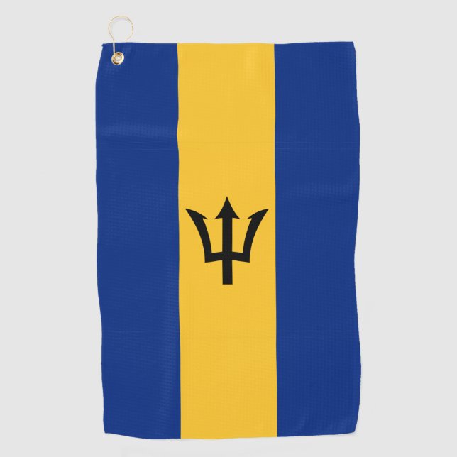 Barbados Flag Golf Towel (Front)