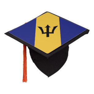Barbados flag graduation cap topper