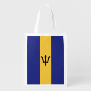 Barbados flag grocery bag