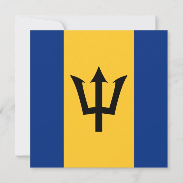 Barbados Flag Invitation (Front)
