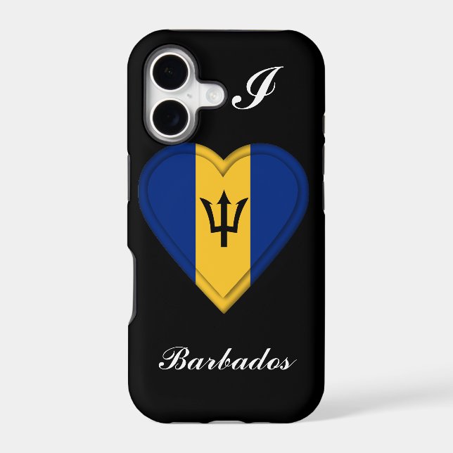 Barbados Flag Iphone Case (Back)
