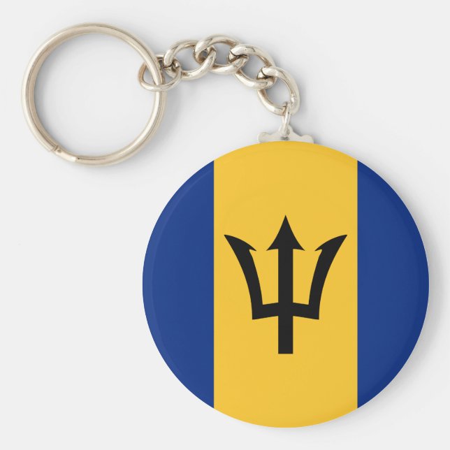Barbados Flag Keychain (Front)