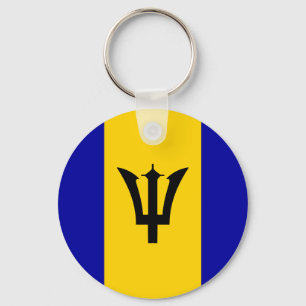 Barbados Flag Keychain