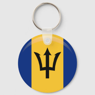 Barbados Flag Keychain