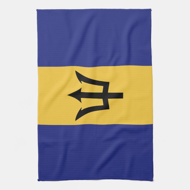 Barbados flag kitchen towel (Vertical)