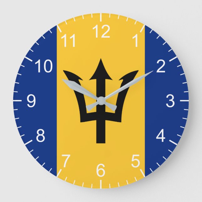 Barbados Flag Large Clock (Front)