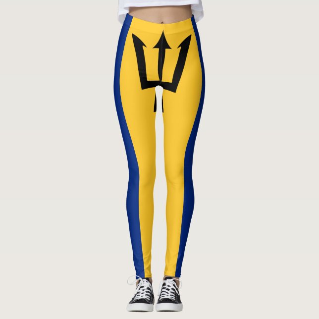 Barbados Flag Leggings (Front)