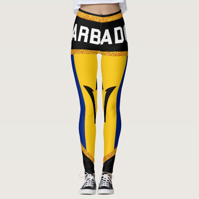 Barbados Flag Leggings (Front)