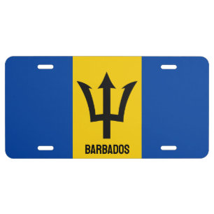 Barbados Flag License Plate