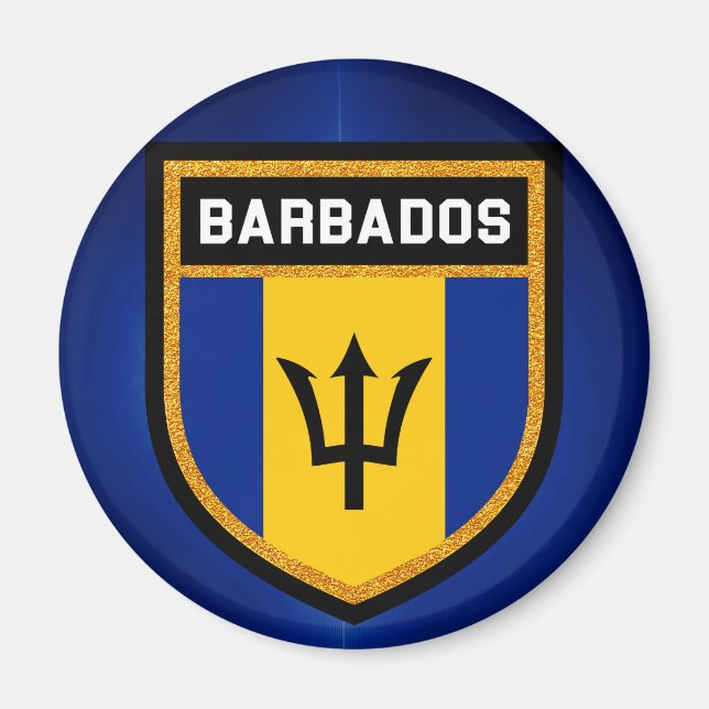 Barbados Flag Magnet (Front)