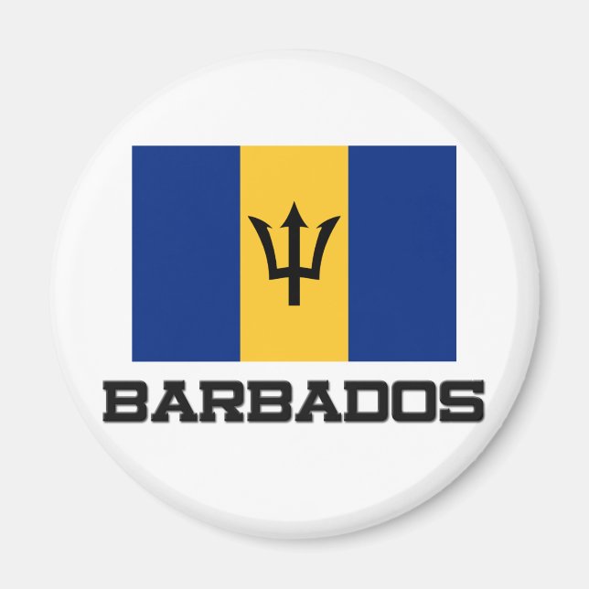 Barbados Flag Magnet (Front)