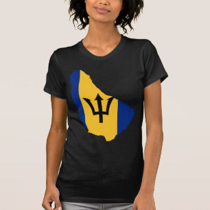 Barbados Flag map BB T-Shirt