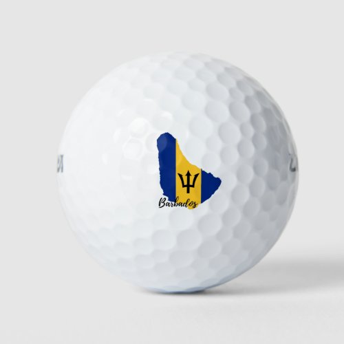 Barbados  Flag Map  Golf Balls