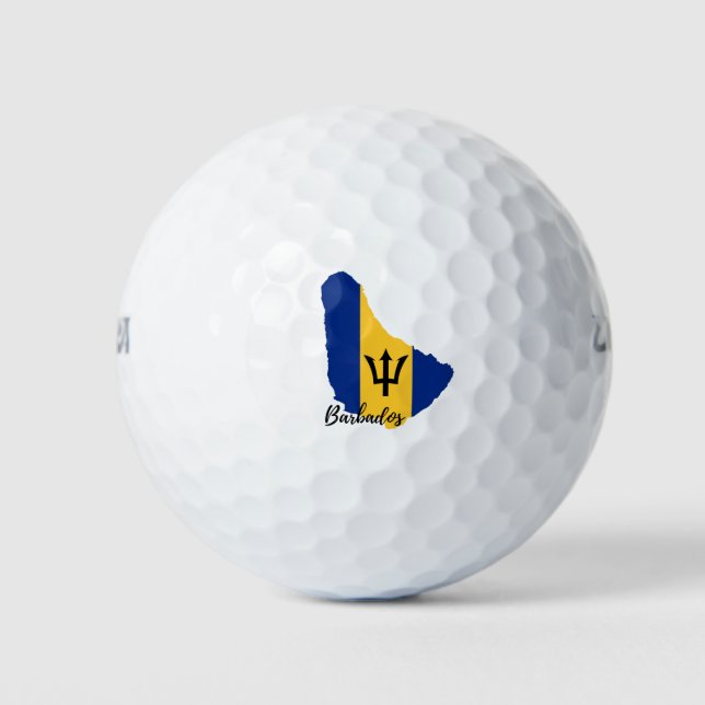 Barbados  Flag Map  Golf Balls (Front)