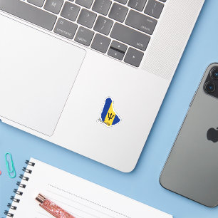Barbados Flag Map Sticker
