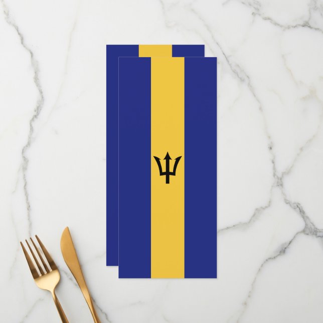 Barbados flag menu (Front/Back In Situ)
