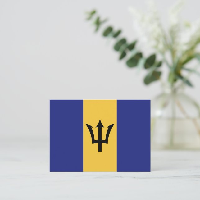 Barbados flag note card (Standing Front)