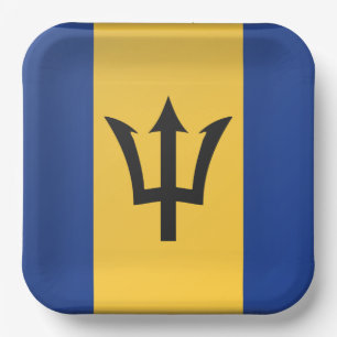 Barbados Flag Paper Plates