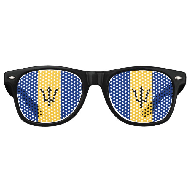 Barbados Flag Party Sunglasses (Front)